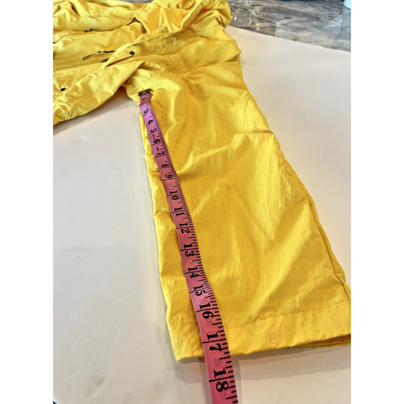 Chico’s Jacket SZ 3 XL Bright Yellow Nautical Windbreaker Zip Pockets Drawcords - Picture 8 of 10